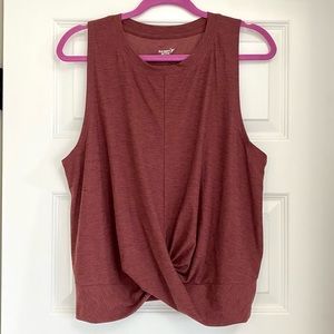 Twist-Hem Cropped Tank Top